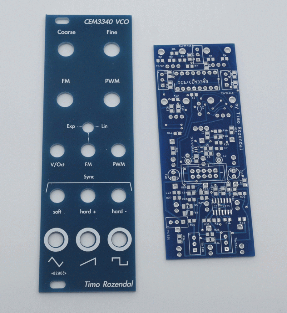 Timo Rozendal CEM3340 VCO PCB/Panel